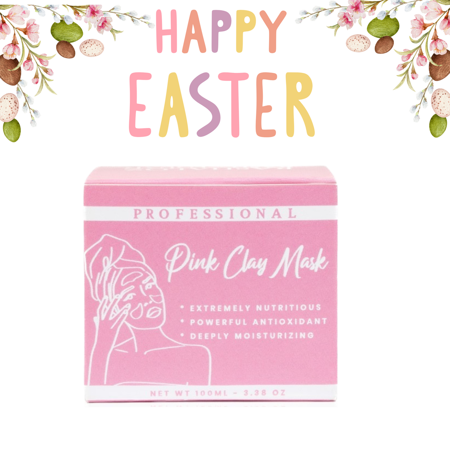 1 Pink Clay Face Mask – Detox & Glow (100ml)
