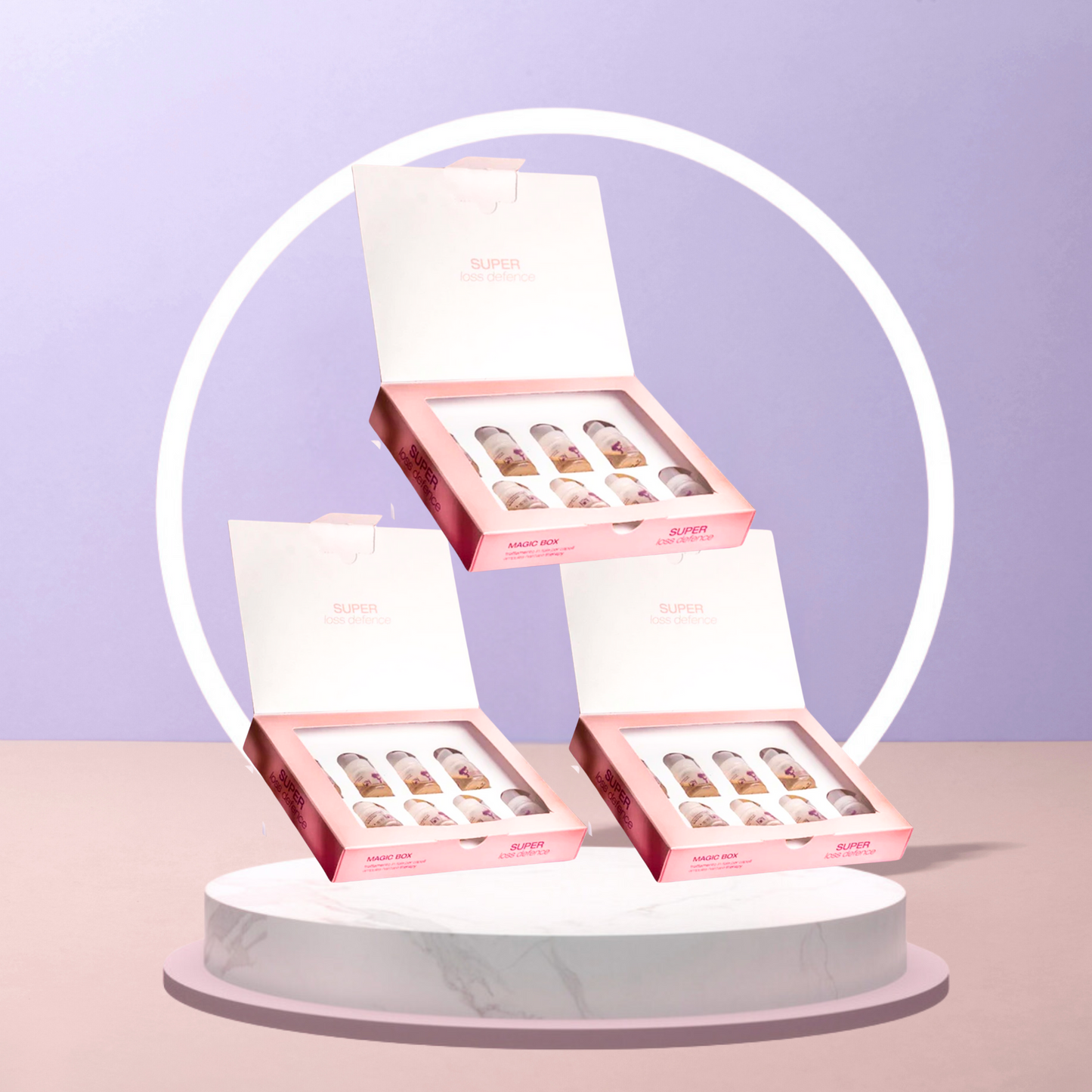 3 lavender boxes for hair loss 