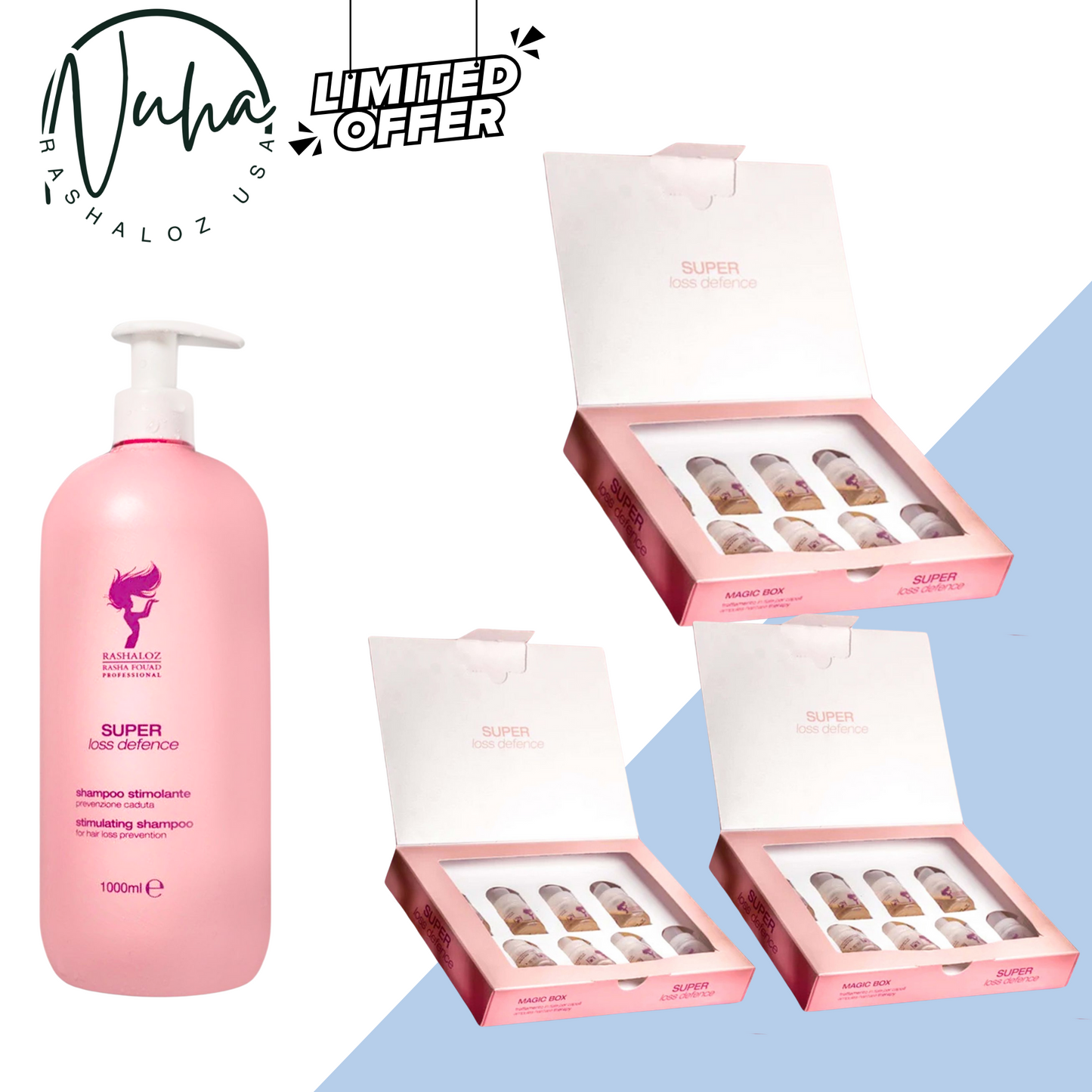 3 Boxes Lavender Ampoules + 1 Lavender Shampoo