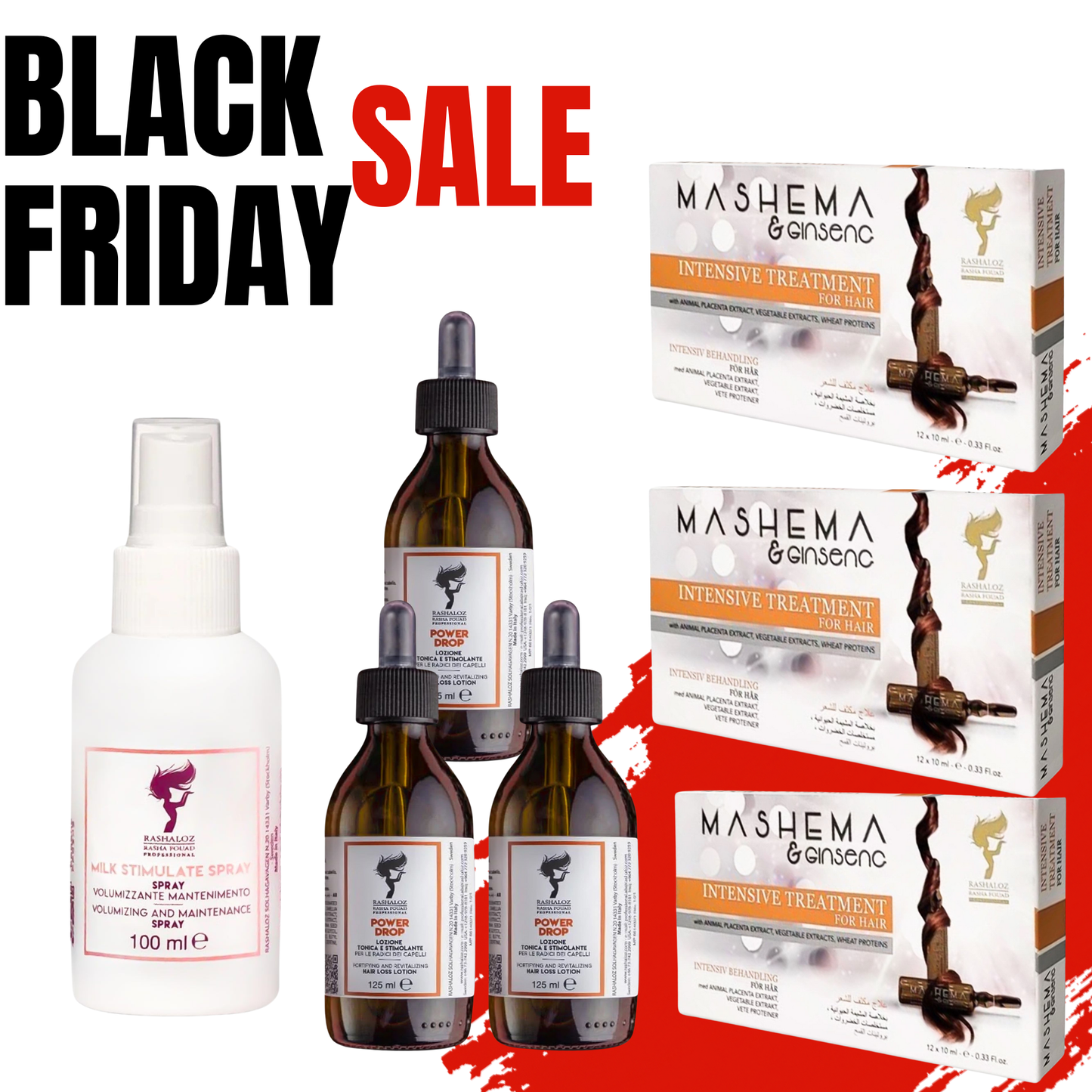 3 Mashema + 3 Power Drop + 1 Milk Spray