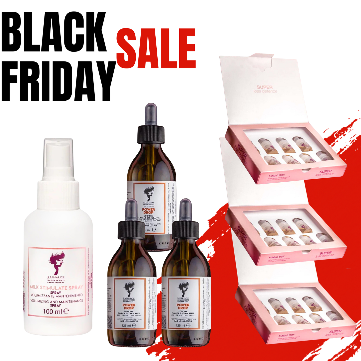 3 Super Loss Defence + 3 Power Drop + 1 Milk Spray