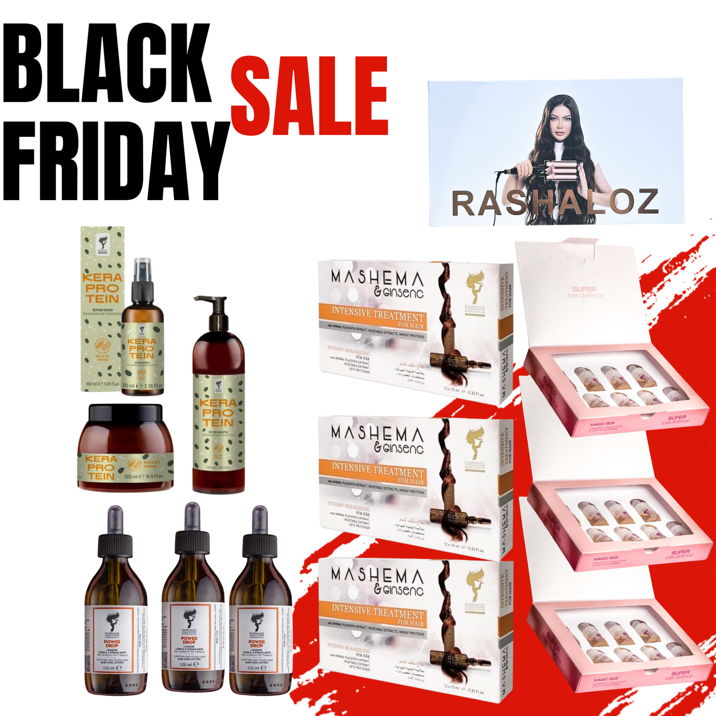 3 × Mashema + 3 × Magic Box + 3 × Power Drop + 1 Kera Protein