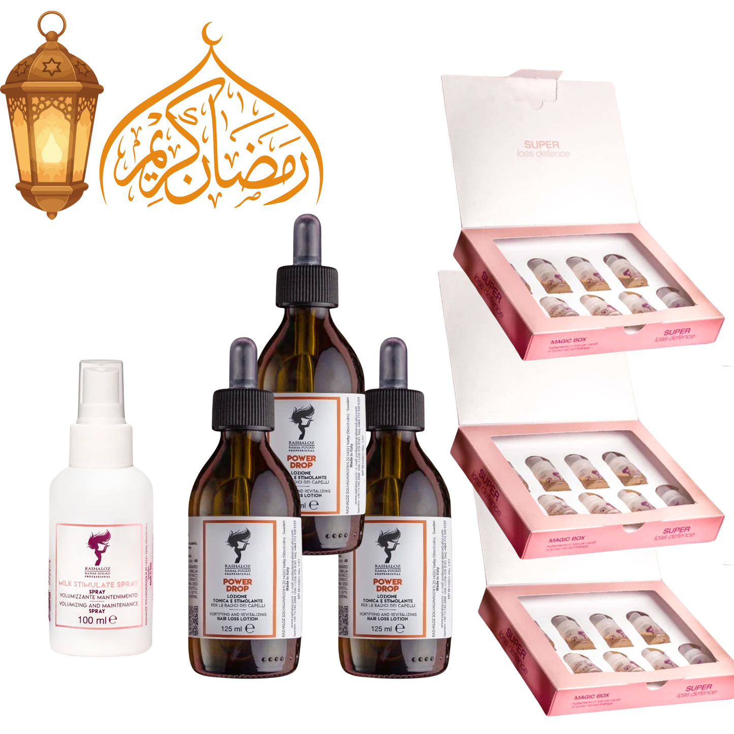 3 Super Loss Defence + 3 Power Drop + 1 Milk Spray