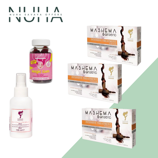 3 Mashema ampules + 1 magic gum + 1 Milk spray