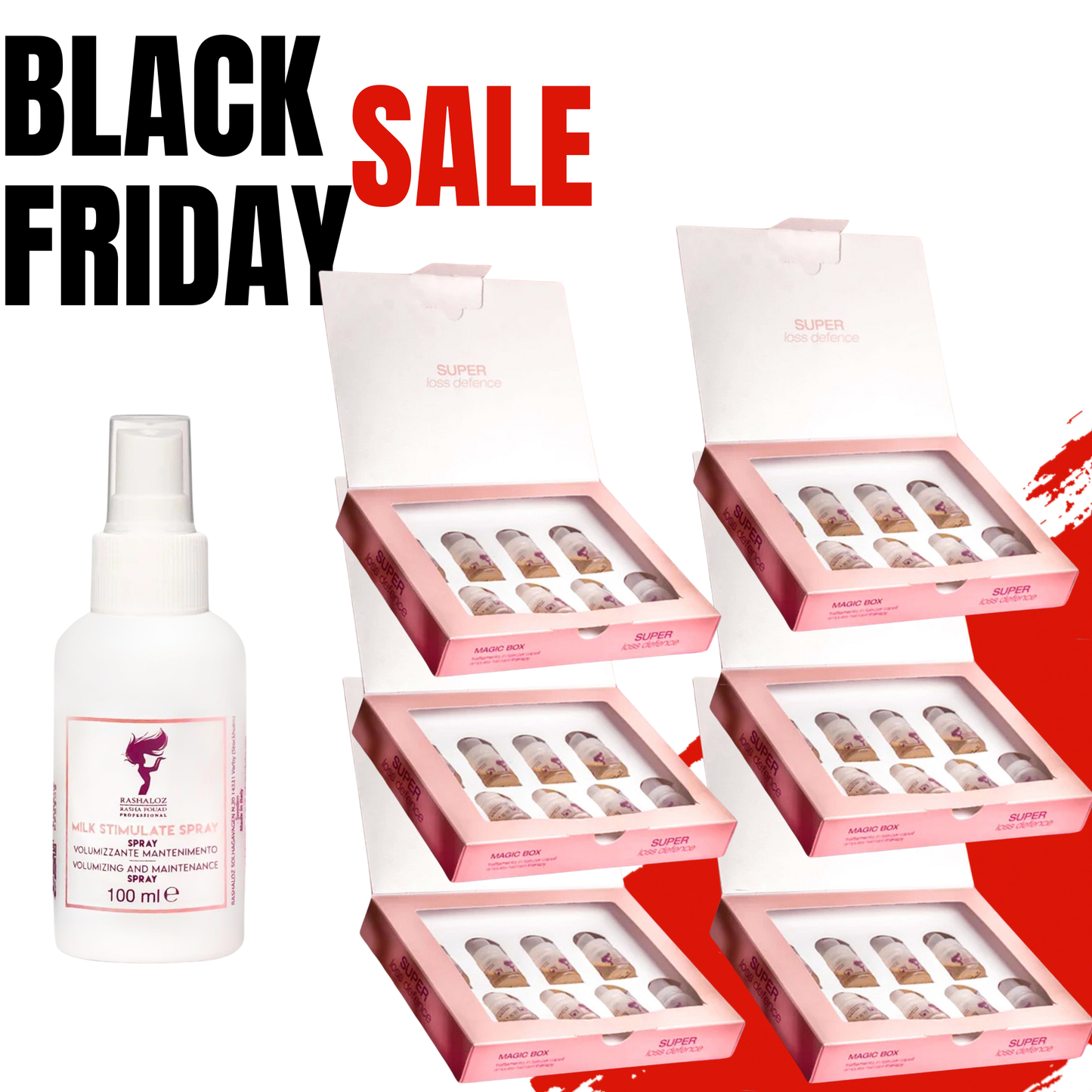 6 Lavender ampules + 1 Milk spray