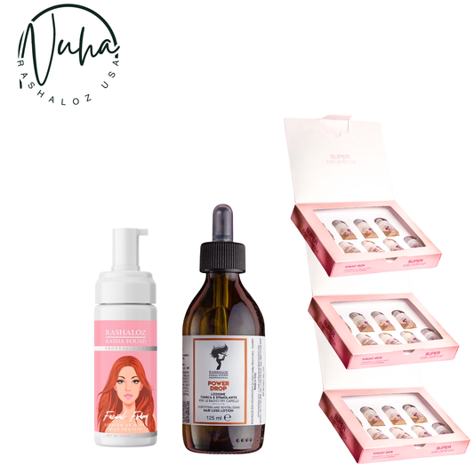 3 Lavender Ampules + 1 power drop + 1 Face foam